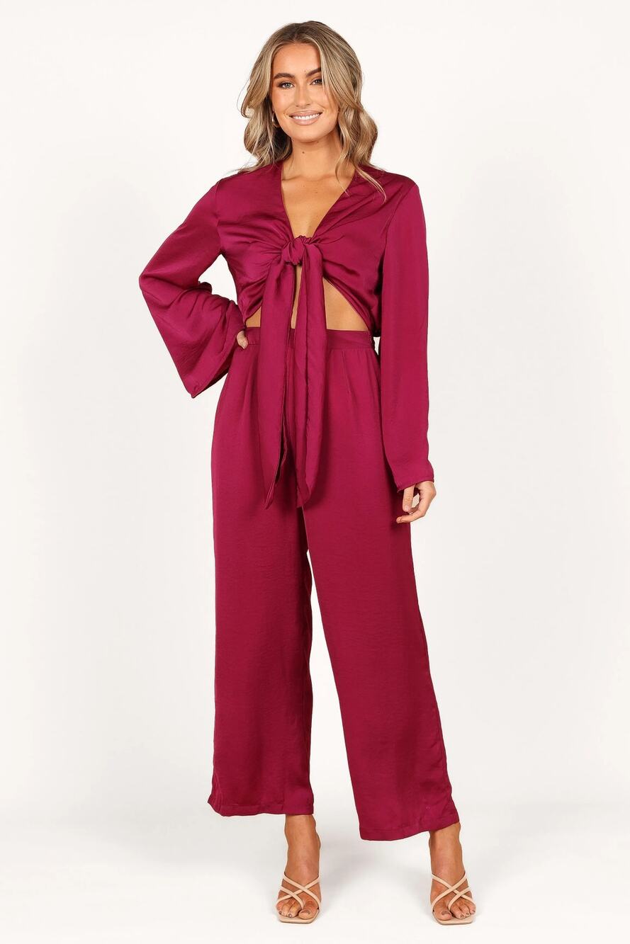 SNDYS. Revolve Women's Size XL Magenta Purple Satin Pluto Jumpsuit New With Tag